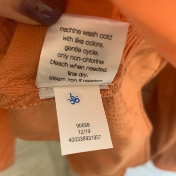 ELIZABETH AND JANMES Women's Boho Bell Sleeve Blouse Nutmeg Orange Small - Picture 8 of 11